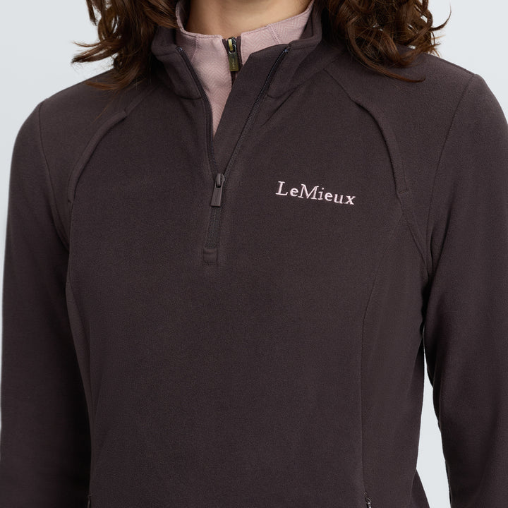 LeMieux Ladies Frances Quarter Zip Fleece - Cocoa