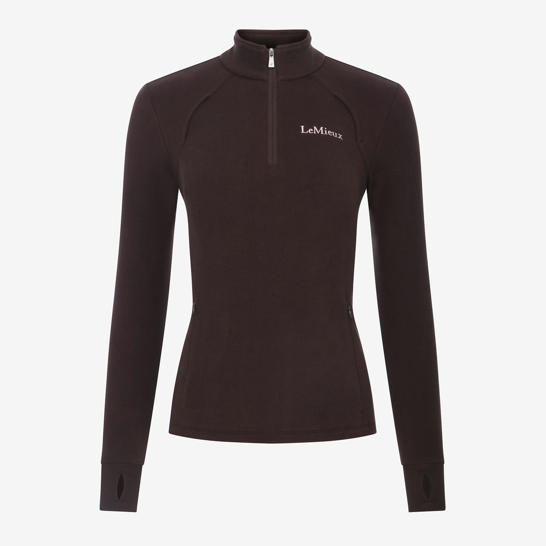 LeMieux Ladies Frances Quarter Zip Fleece - Cocoa