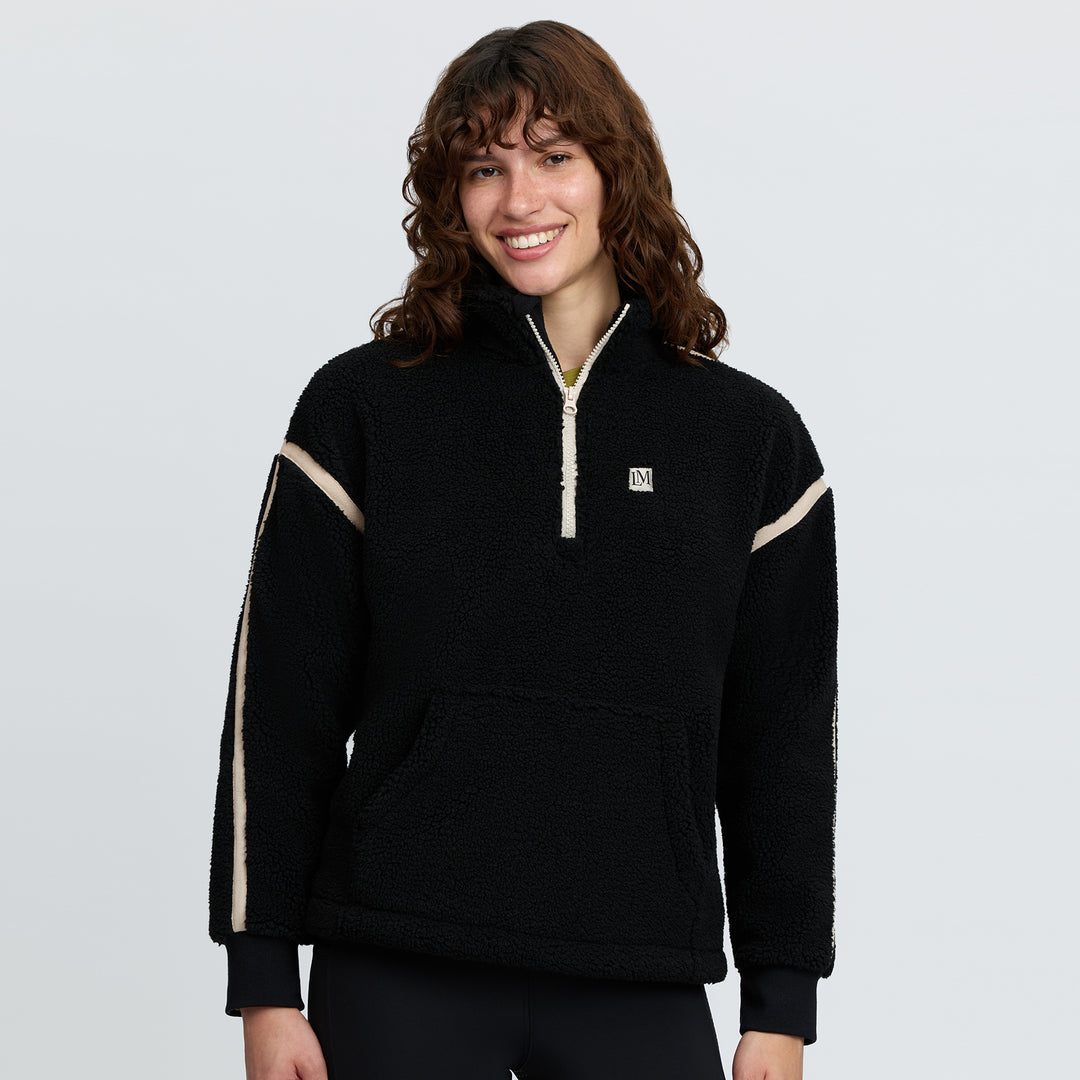LeMieux Ladies Avery Teddy Quarter Zip Fleece - Black