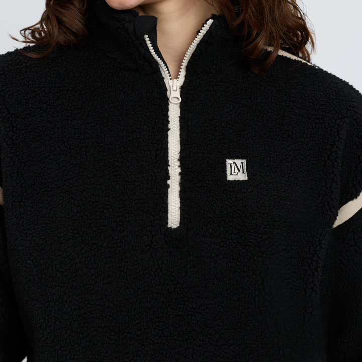 LeMieux Ladies Avery Teddy Quarter Zip Fleece - Black