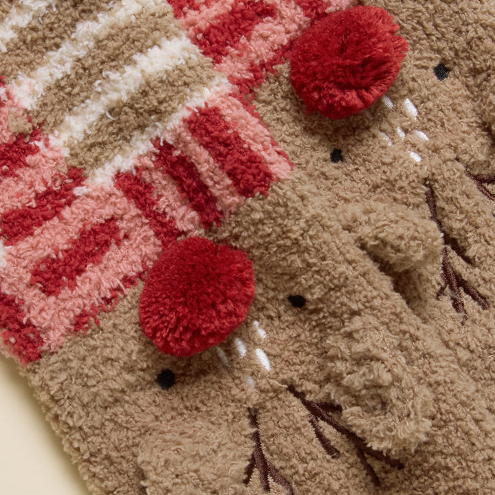 Joules Ladies Fluffy Reindeer Socks