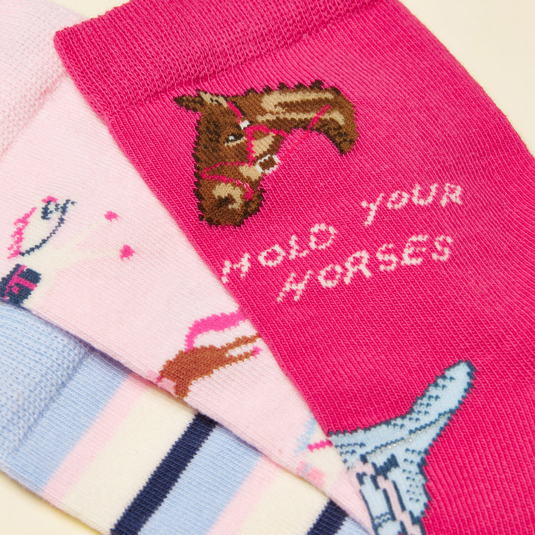 Joules Girls Neat Feet 3 Pack Socks