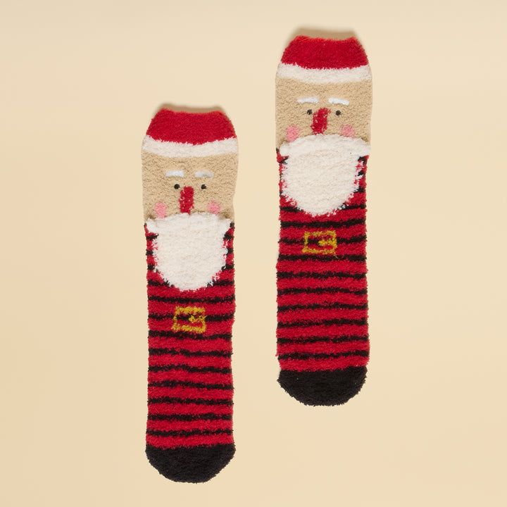 Joules Girls Fluffy Santa Socks