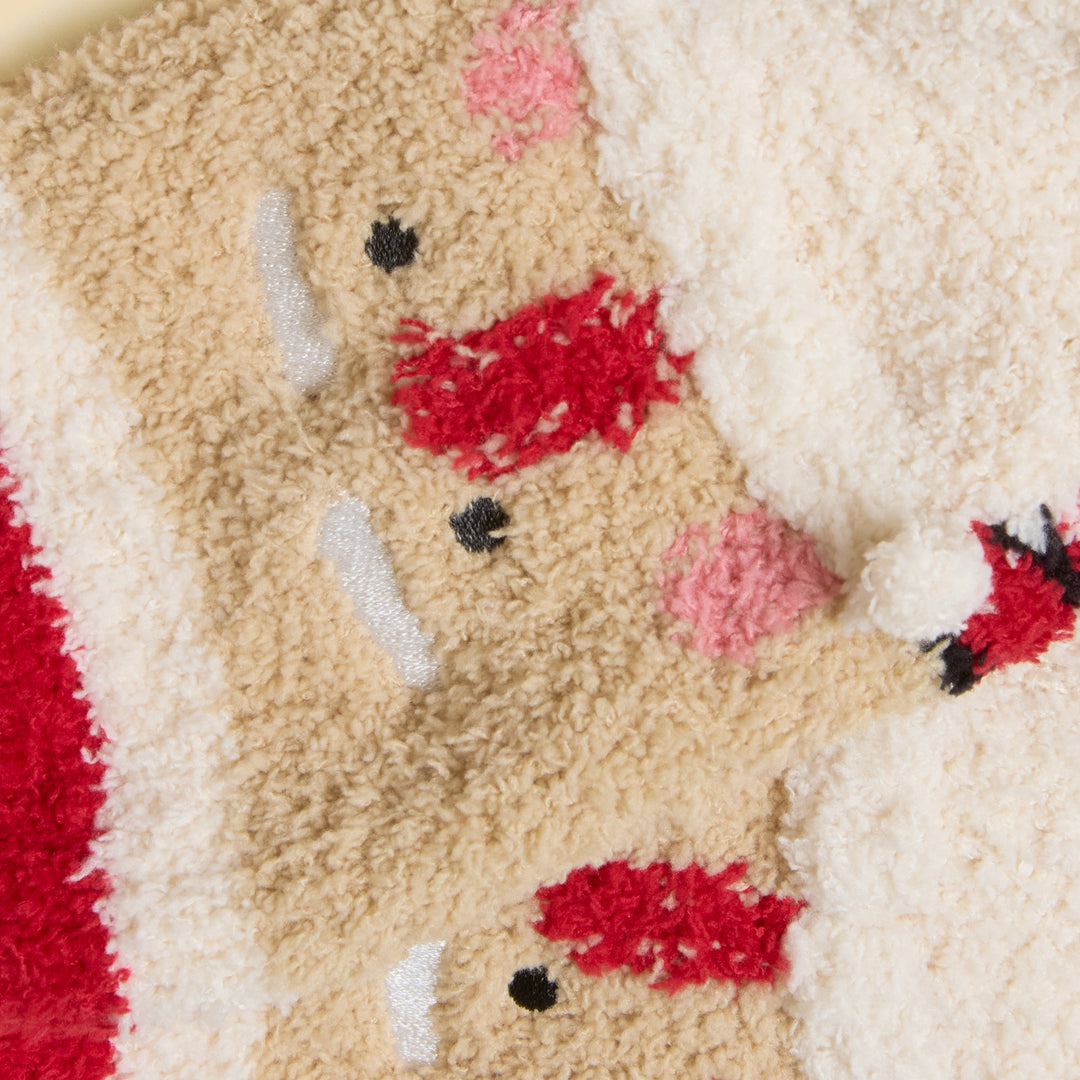 Joules Girls Fluffy Santa Socks