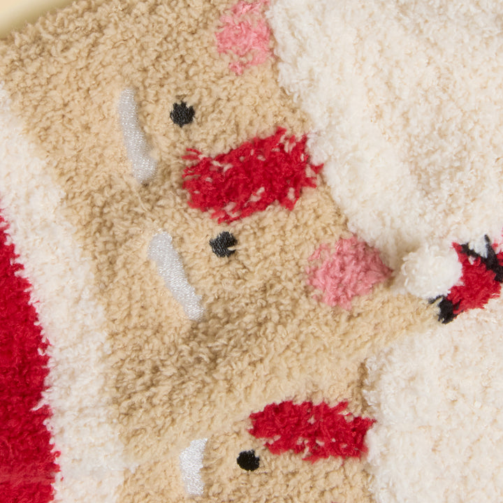 Joules Girls Fluffy Santa Socks