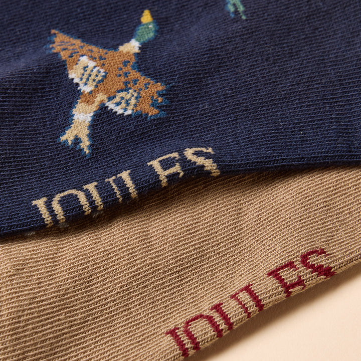 Joules Mens Kinsbury Two Pack Socks