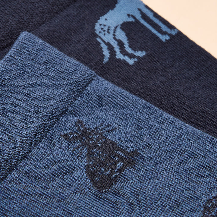 Joules Mens Kinsbury Two Pack Socks