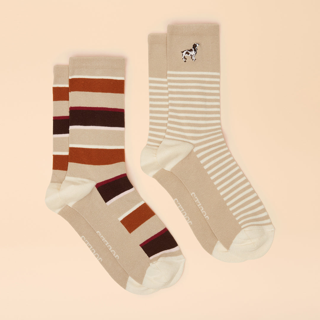 Joules Ladies Everyday 2 Pack Socks