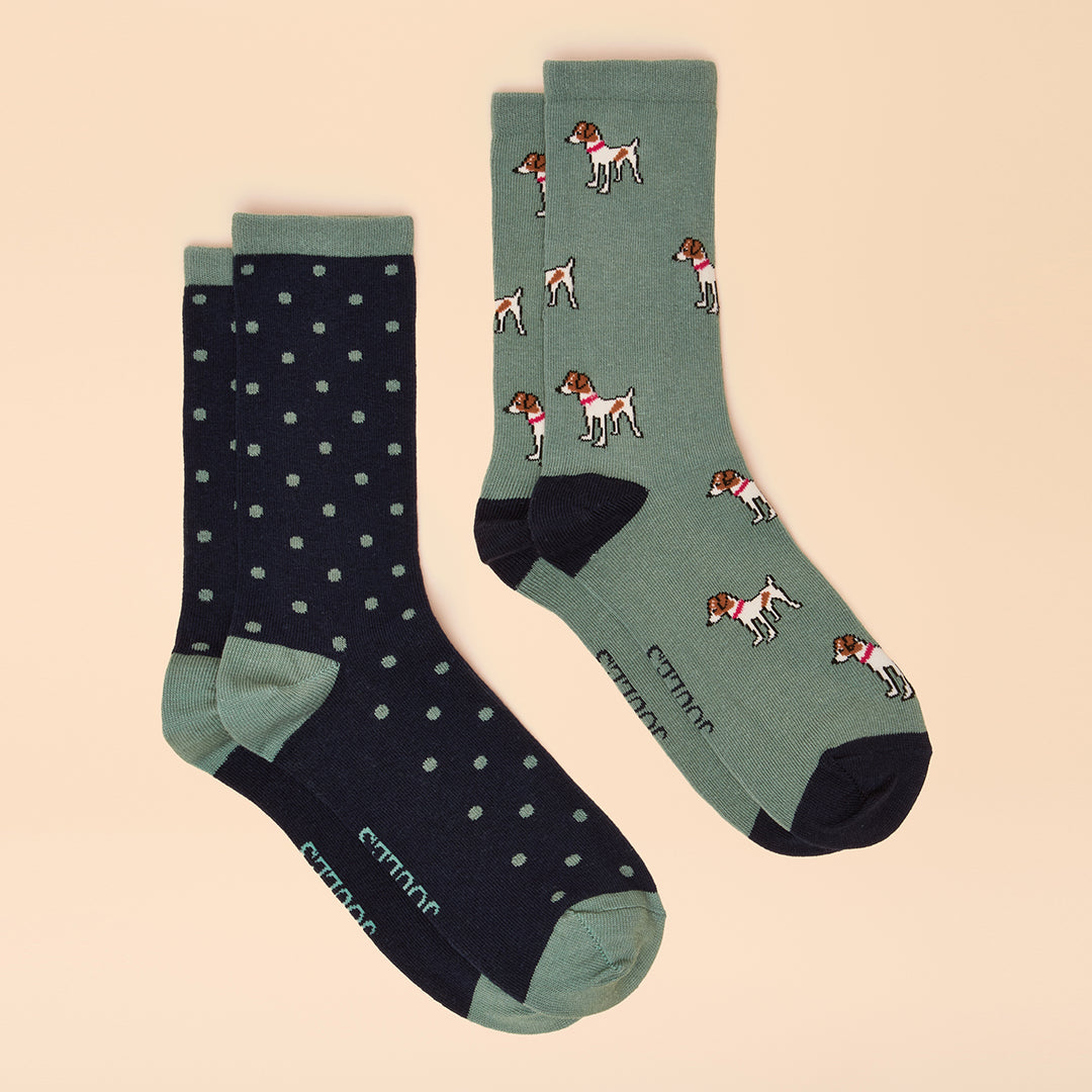 Joules Ladies Everyday 2 Pack Socks