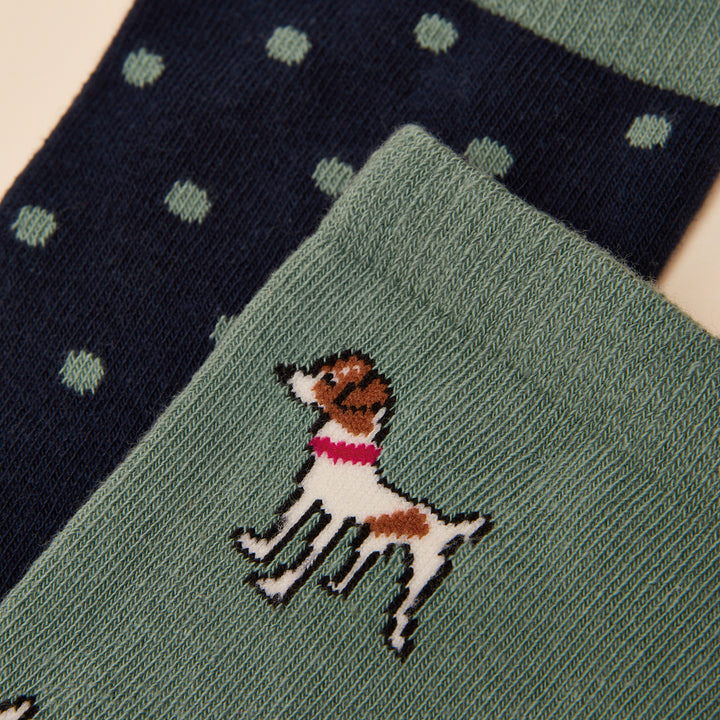 Joules Ladies Everyday 2 Pack Socks