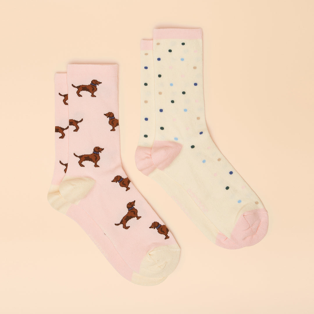 Joules Ladies Everyday 2 Pack Socks