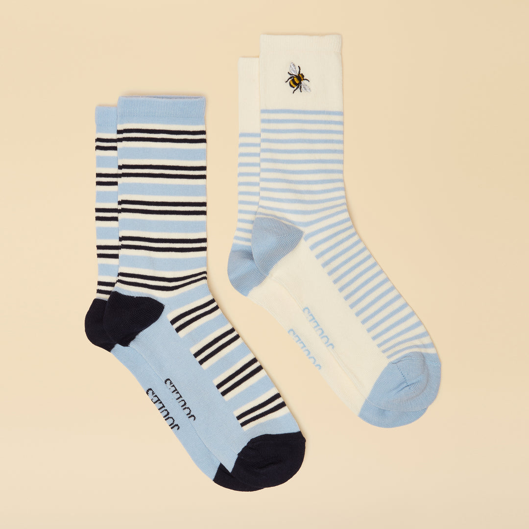 Joules Ladies Everyday 2 Pack Socks