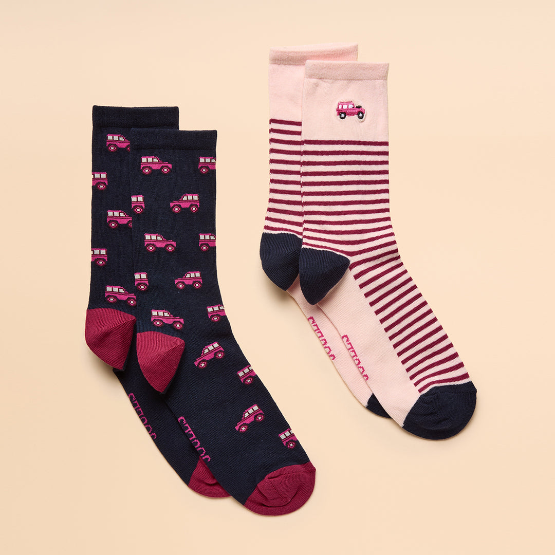 Joules Ladies Everyday 2 Pack Socks