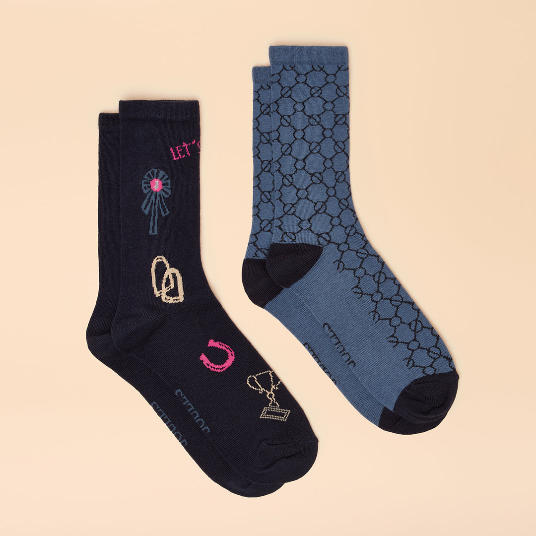 Joules Ladies Everyday 2 Pack Socks