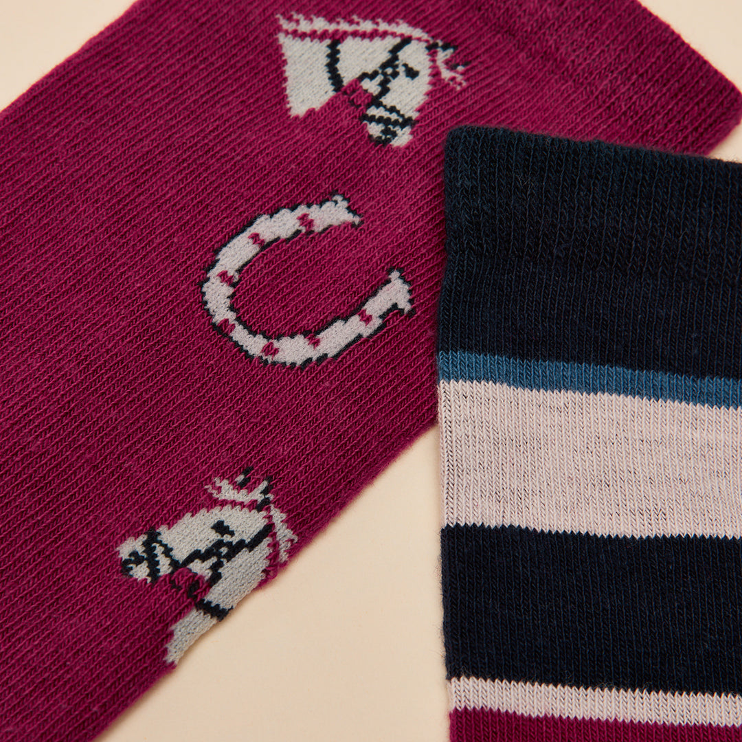 Joules Ladies Everyday 2 Pack Socks