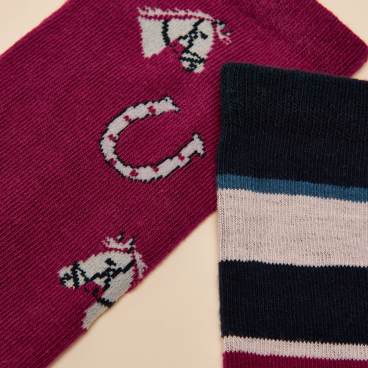 Joules Ladies Everyday 2 Pack Socks