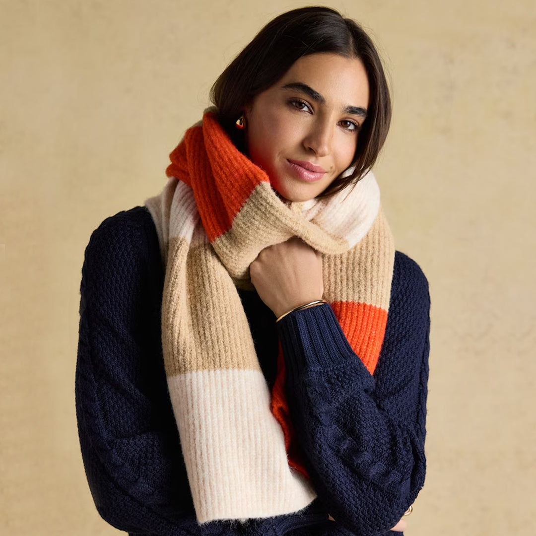 Joules Ladies Popley Stripe Scarf