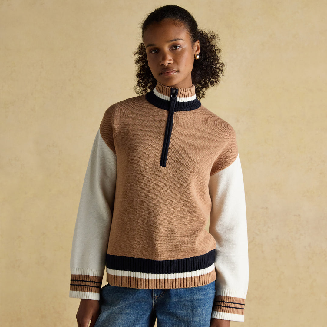 Joules Ladies Varsity Zip Jumper