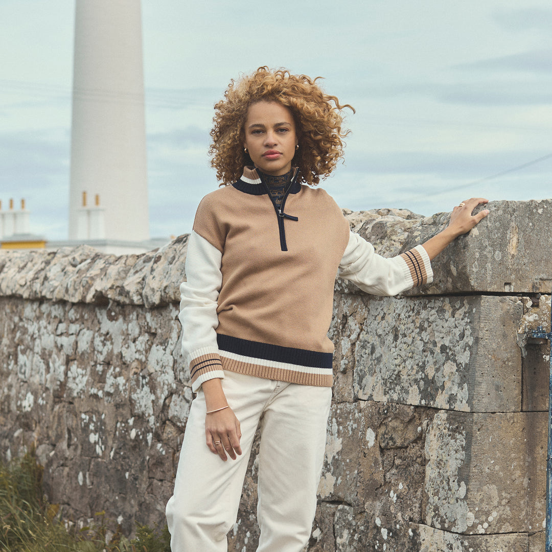 Joules Ladies Varsity Zip Jumper