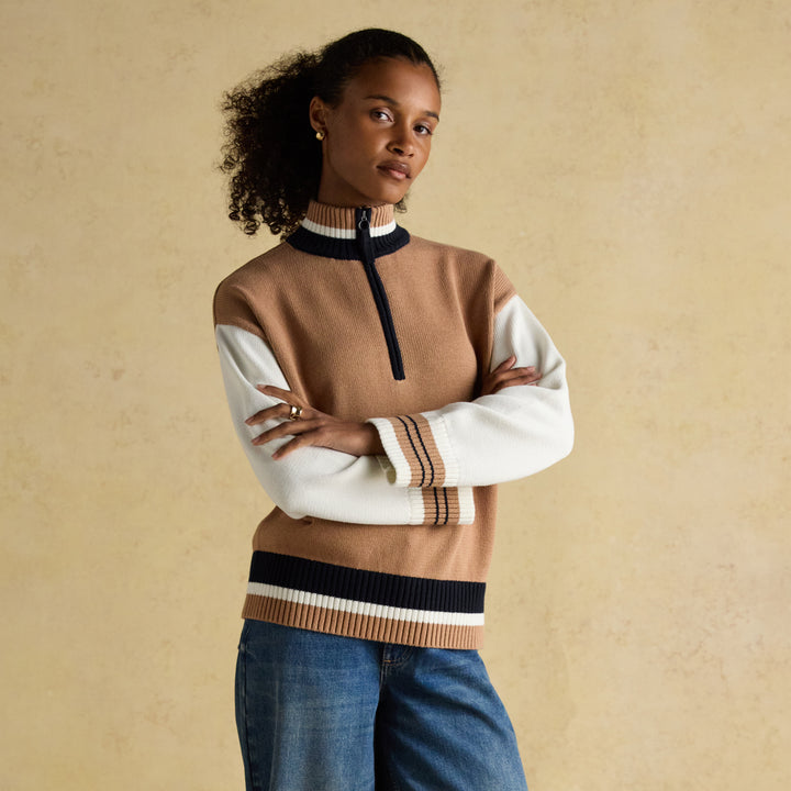 Joules Ladies Varsity Zip Jumper