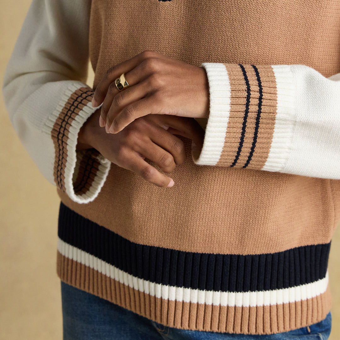 Joules Ladies Varsity Zip Jumper