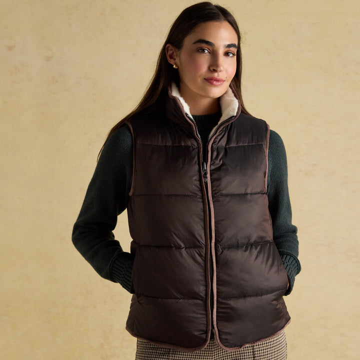 Joules Ladies Reversible Fur Gilet