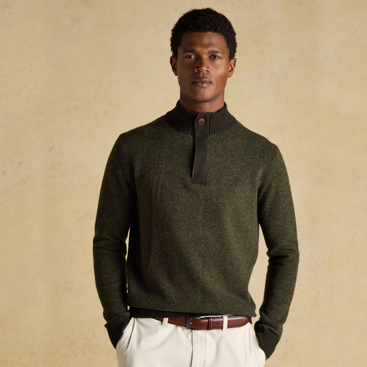 Joules Mens Highland Button 1/4 Zip Jumper