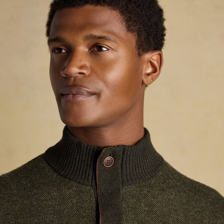 Joules Mens Highland Button 1/4 Zip Jumper