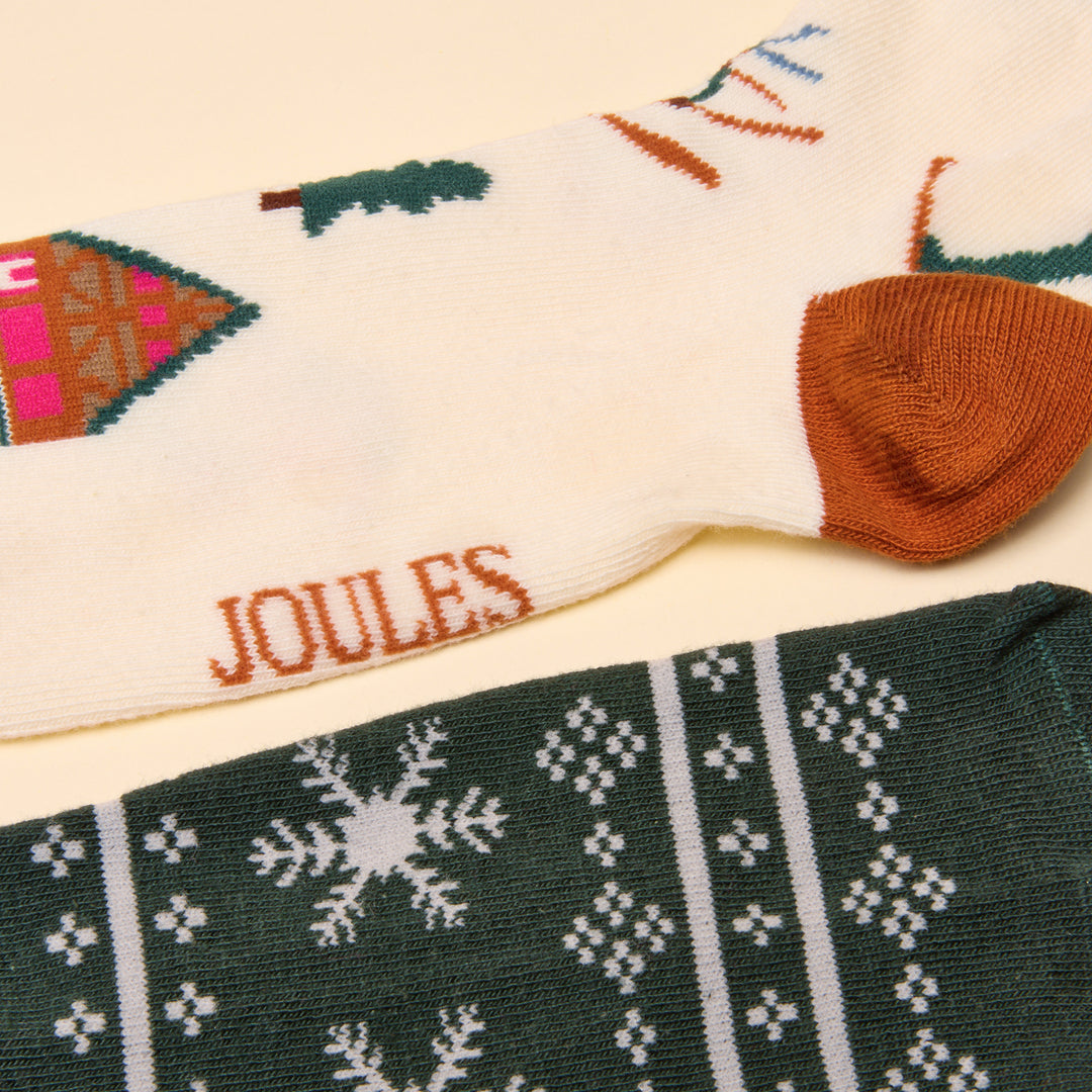 Joules Ladies Everyday 2 Pack Socks