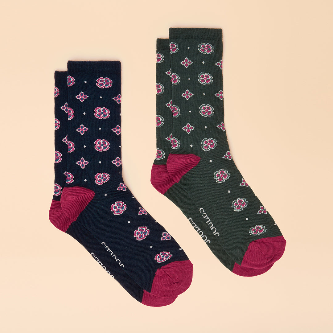 Joules Ladies Everyday 2 Pack Socks