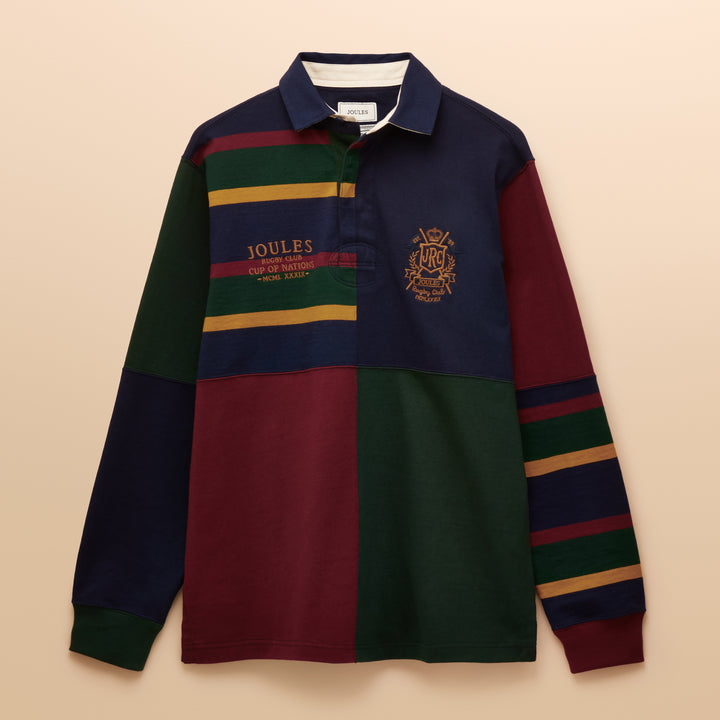 Joules Mens Hotch Potch Embellished Rugby Shirt