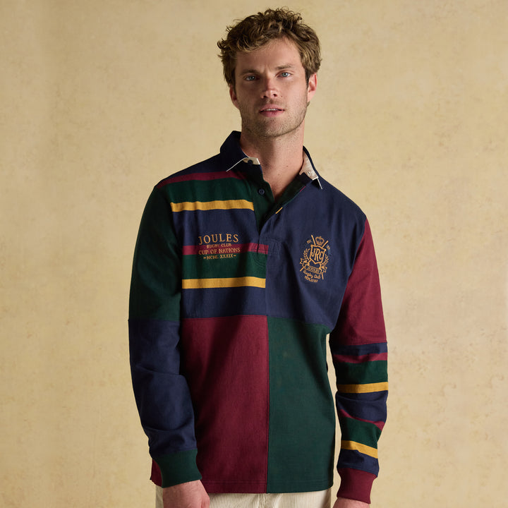 Joules Mens Hotch Potch Embellished Rugby Shirt