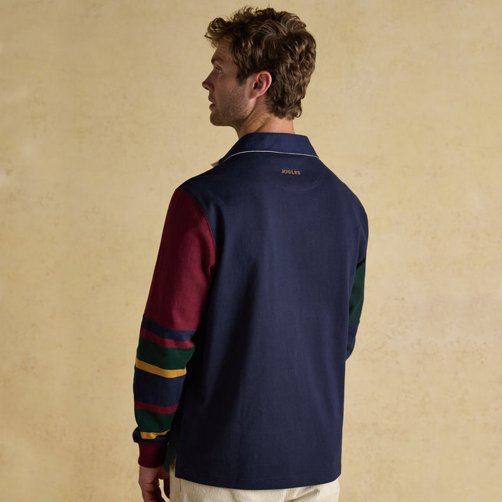 Joules Mens Hotch Potch Embellished Rugby Shirt
