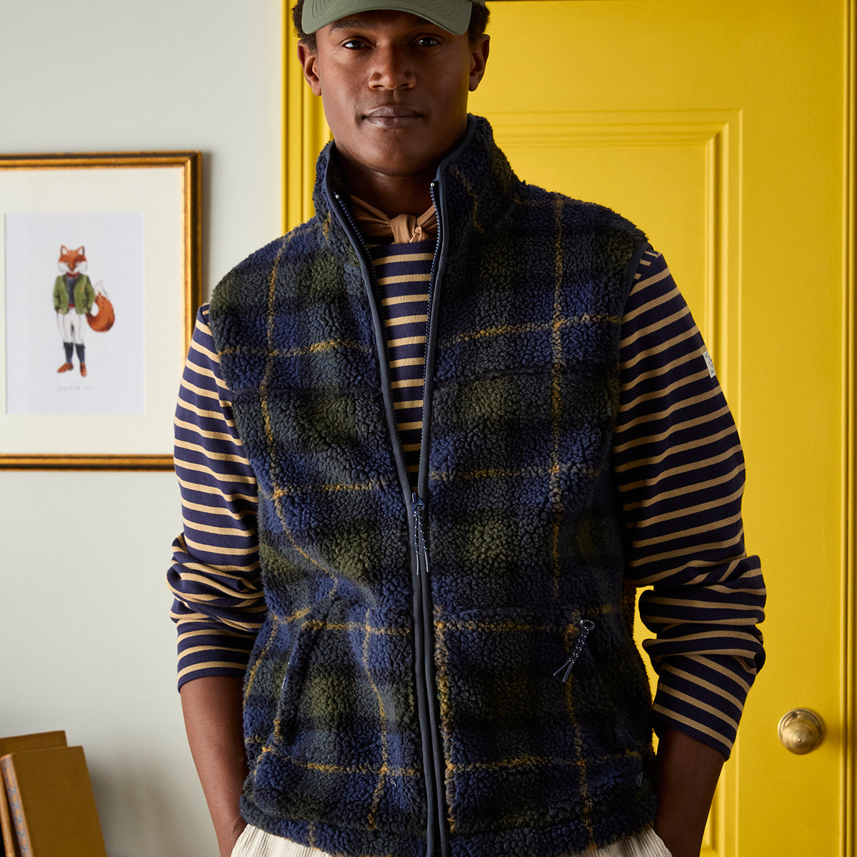 Joules Mens Otis Borg Gilet - Blackwatch Check | Millbry Hill