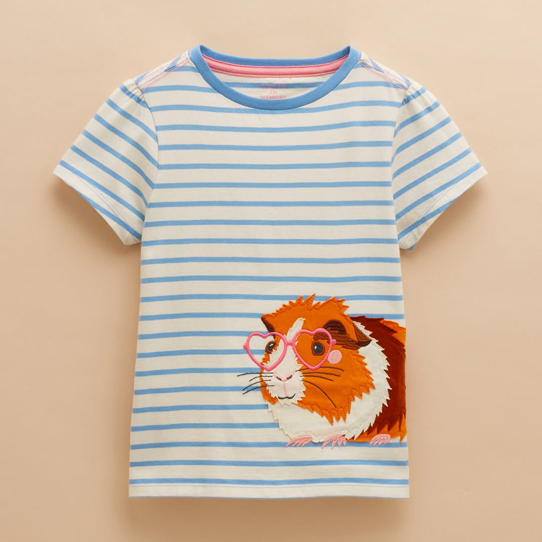 Joules Girls Astra Guinea Pig Print Top