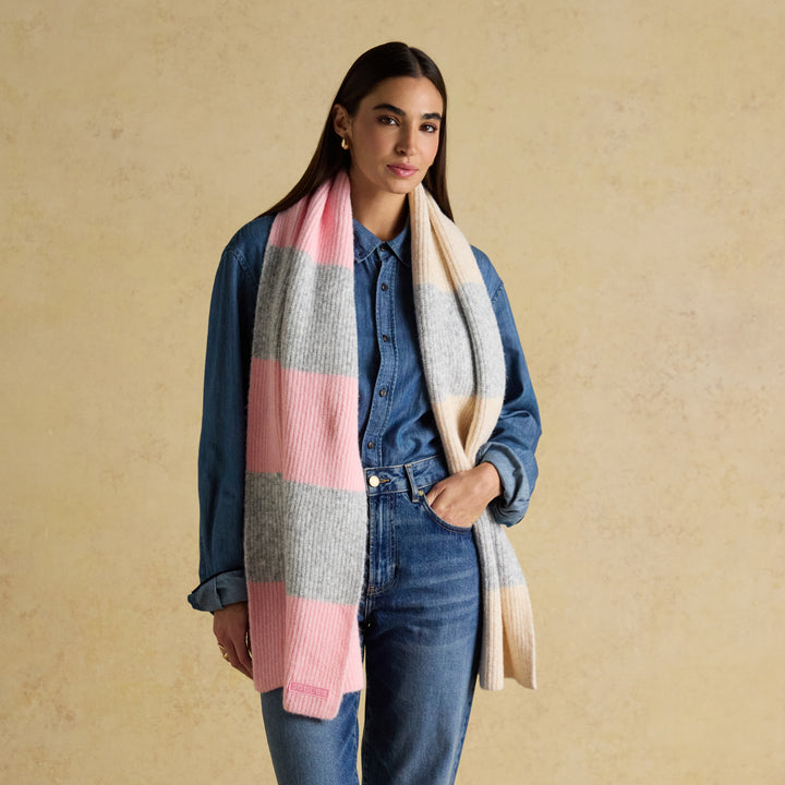 Joules Ladies Popley Stripe Scarf