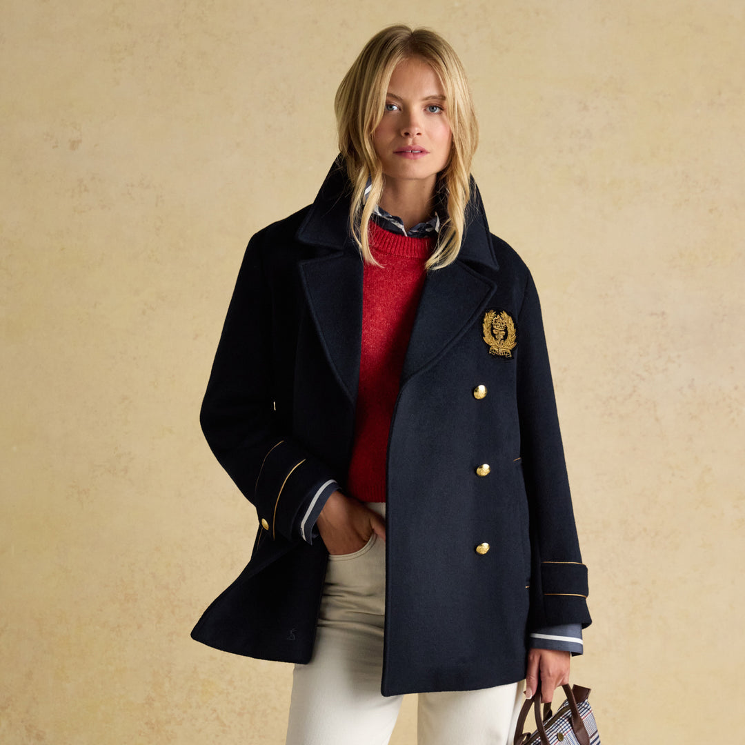 Joules Ladies Belchamp Salute Wool Coat