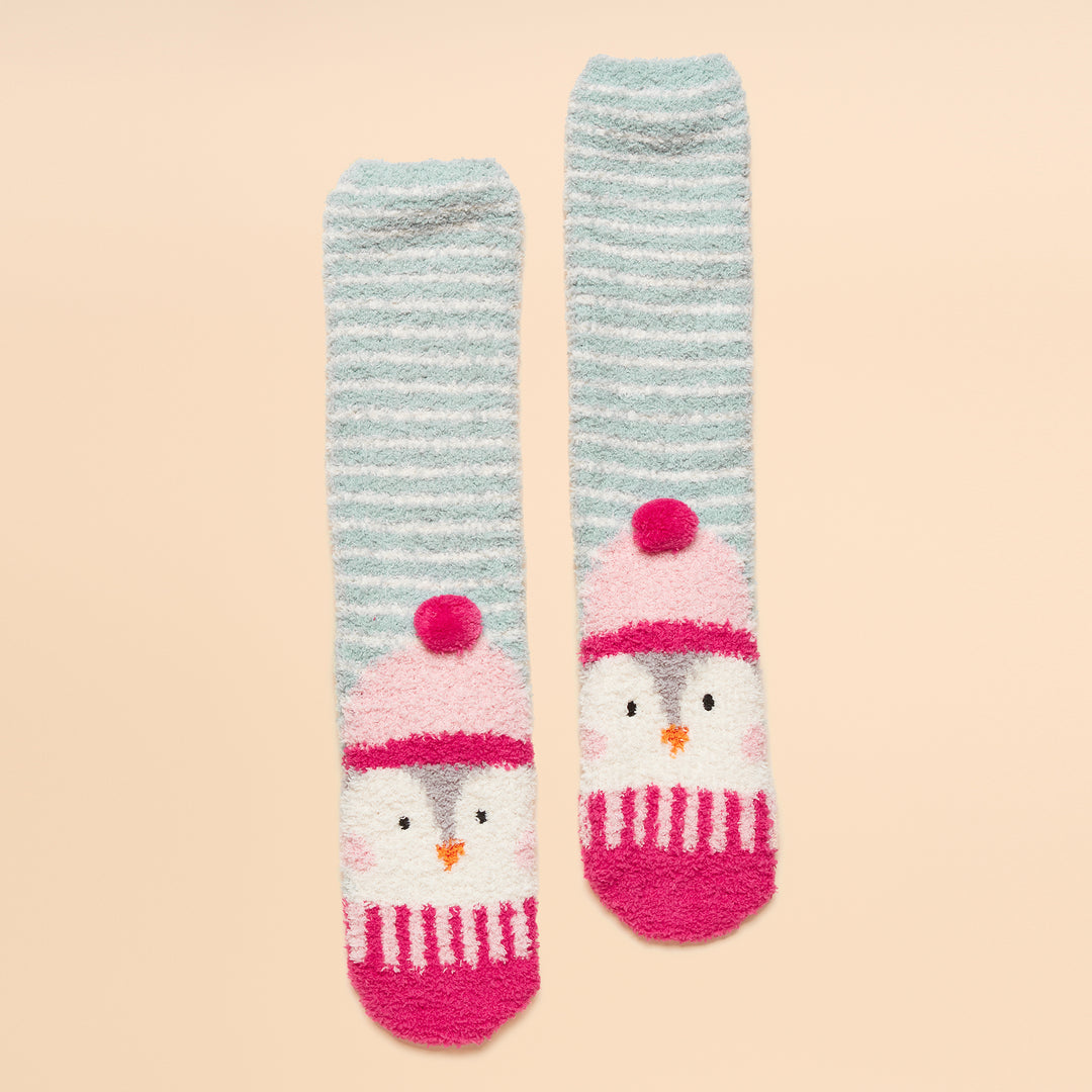 Joules Ladies Fluffy Penguin Socks