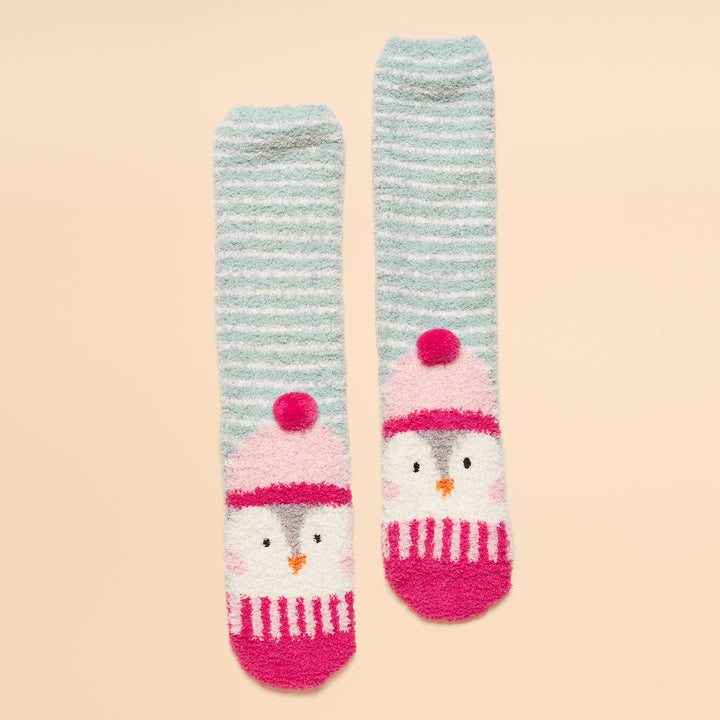 Joules Ladies Fluffy Penguin Socks