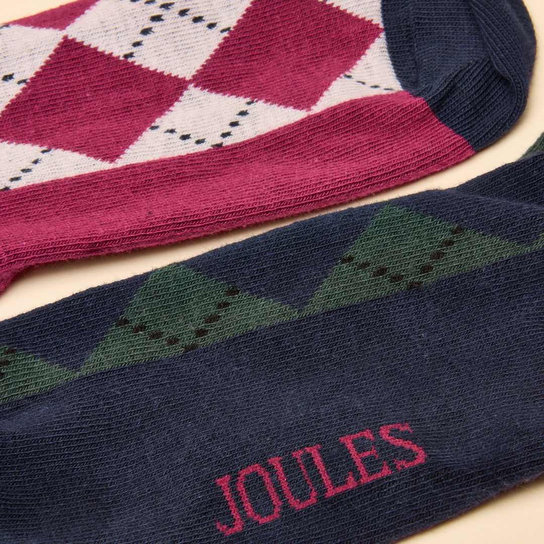 Joules Ladies Everyday 2 Pack Socks