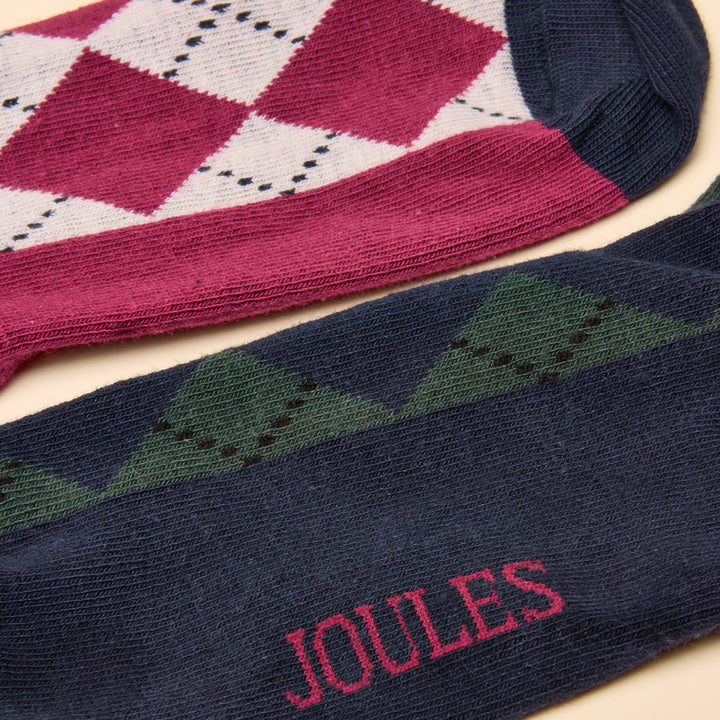 Joules Ladies Everyday 2 Pack Socks