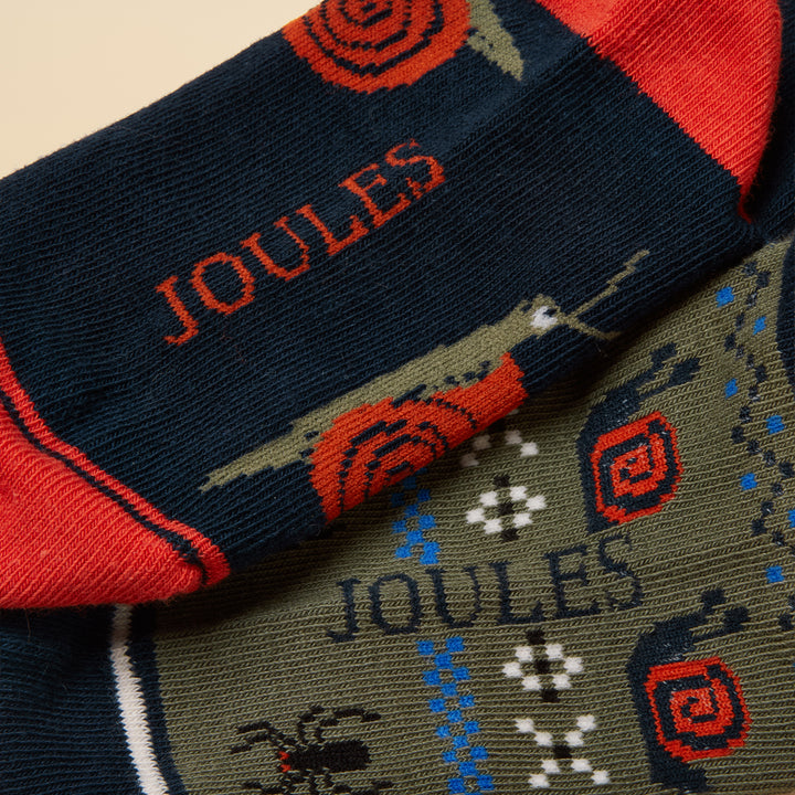 Joules Boys Eat Feet 2 Pack Socks