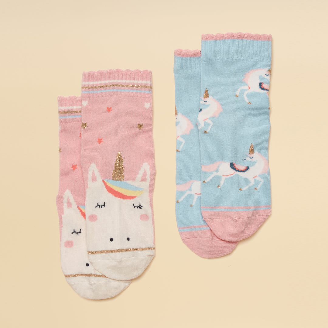 Joules Girls Neat Feet 2 Pack Socks
