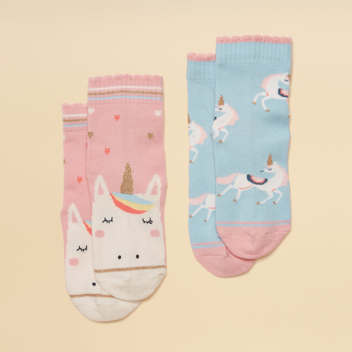 Joules Girls Neat Feet 2 Pack Socks