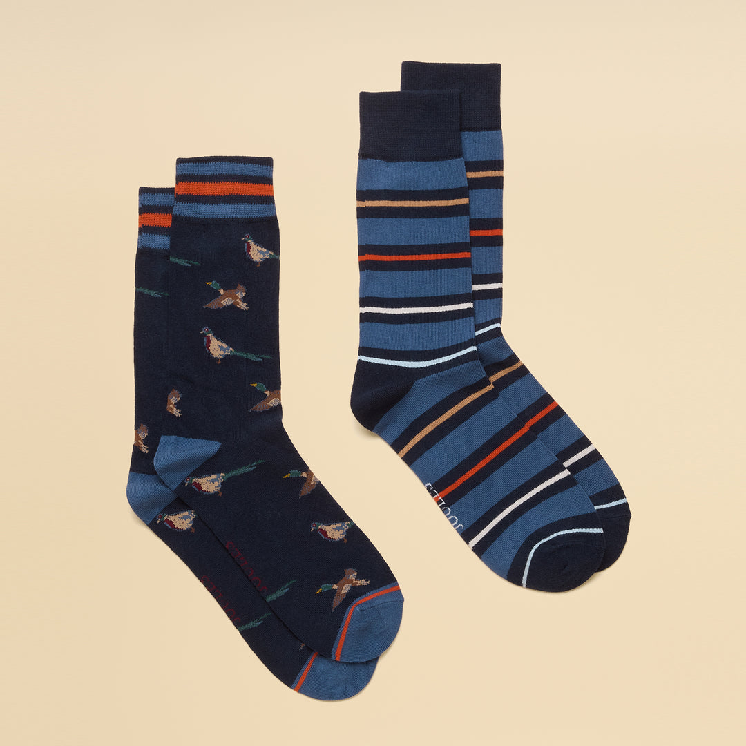 Joules Mens Kingsbury Two Pack Socks