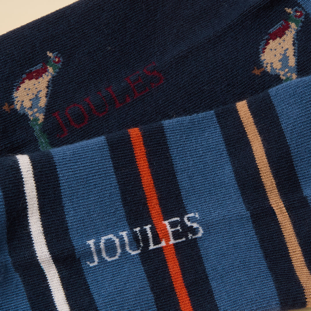 Joules Mens Kingsbury Two Pack Socks