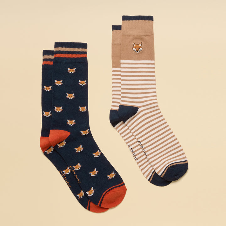 Joules Mens Kingsbury Two Pack Socks