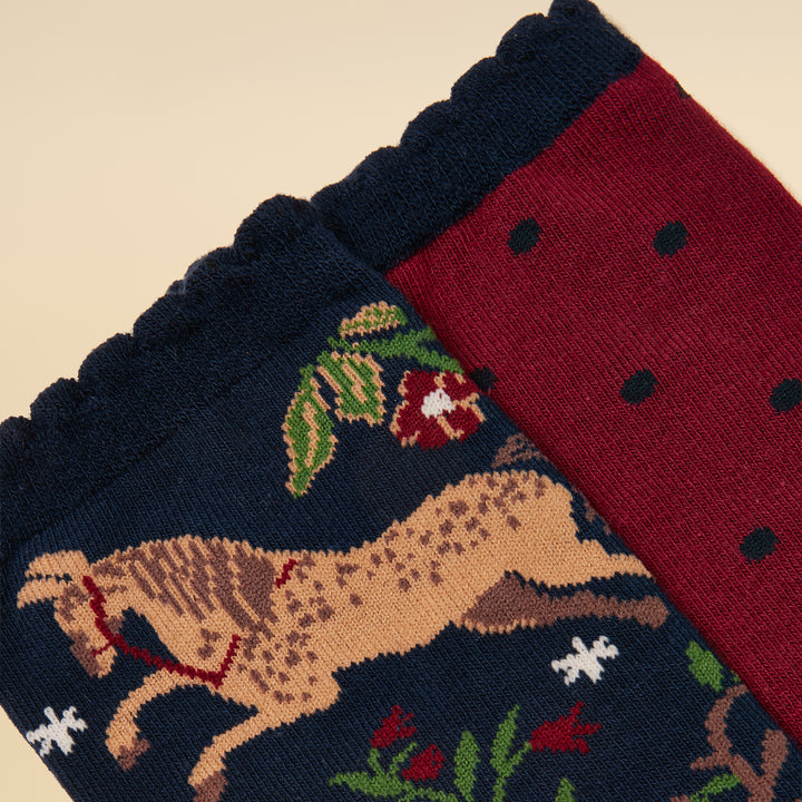 Joules Ladies Everyday Two Pack Socks