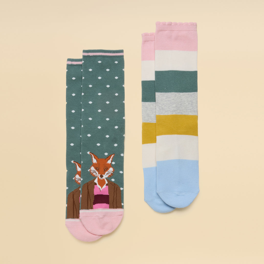 Joules Ladies Everyday Two Pack Socks