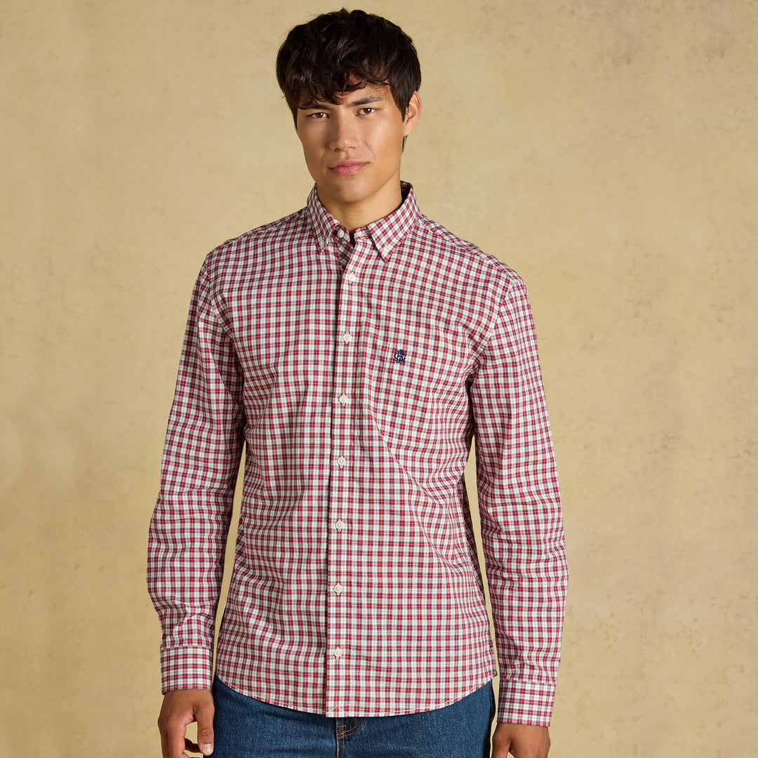 Joules Mens Poplin Check Classic Fit Shirt